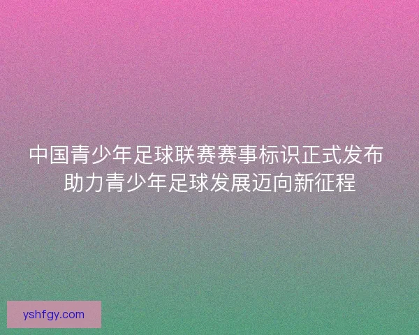 中国青少年足球联赛赛事标识正式发布 助力青少年足球发展迈向新征程 中国青少年足球联赛赛事标识正式发布 助力青少年足球发展迈向新征程